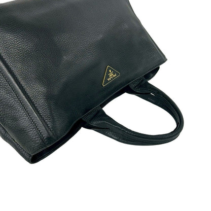 Prada Canapa Leather Boston Bag Tote Black — view 4