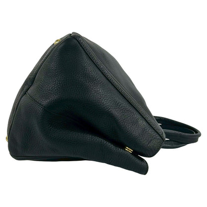 Prada Canapa Leather Boston Bag Tote Black — view 6