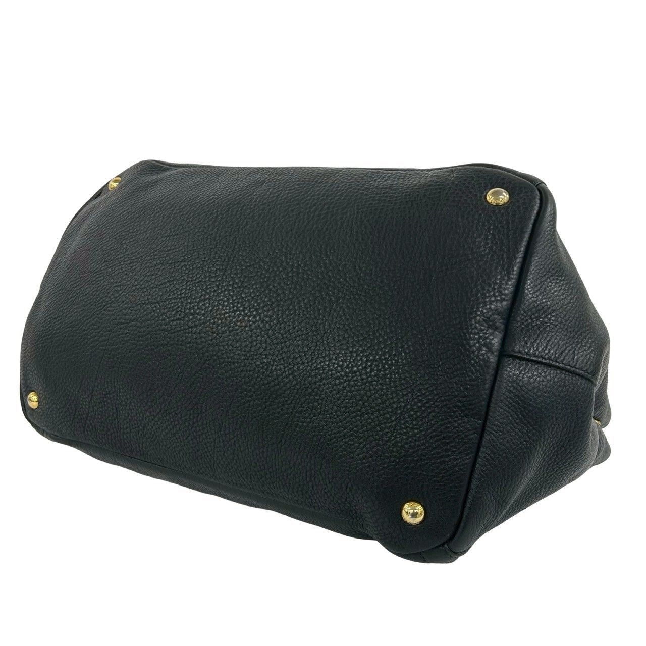 Prada Canapa Leather Boston Bag Tote Black — view 8