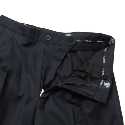 Versace Suit 46 Tailored Leather Single Jacket Two Tuck Trousers — view 6