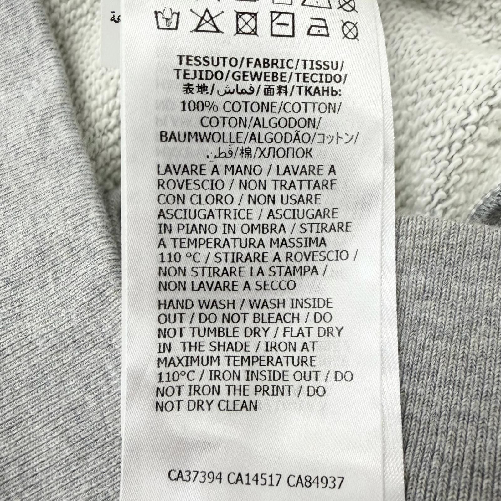 Gucci Cotton 100% Logo Print Pullover Hoodie Gray — view 8