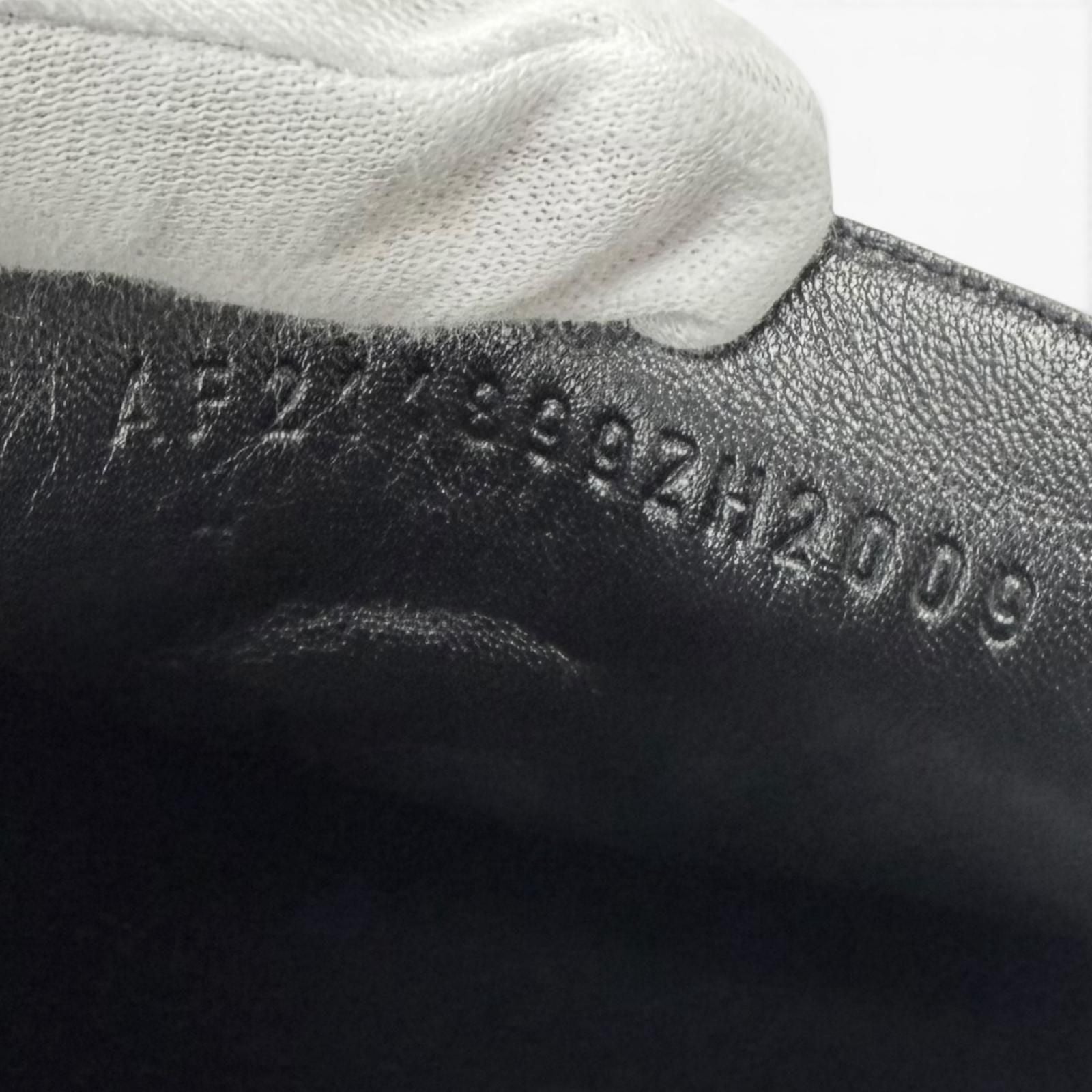 Hermes Moccasins Paris Suede Leather Logo Loafers Flat Shoes Black — view 8