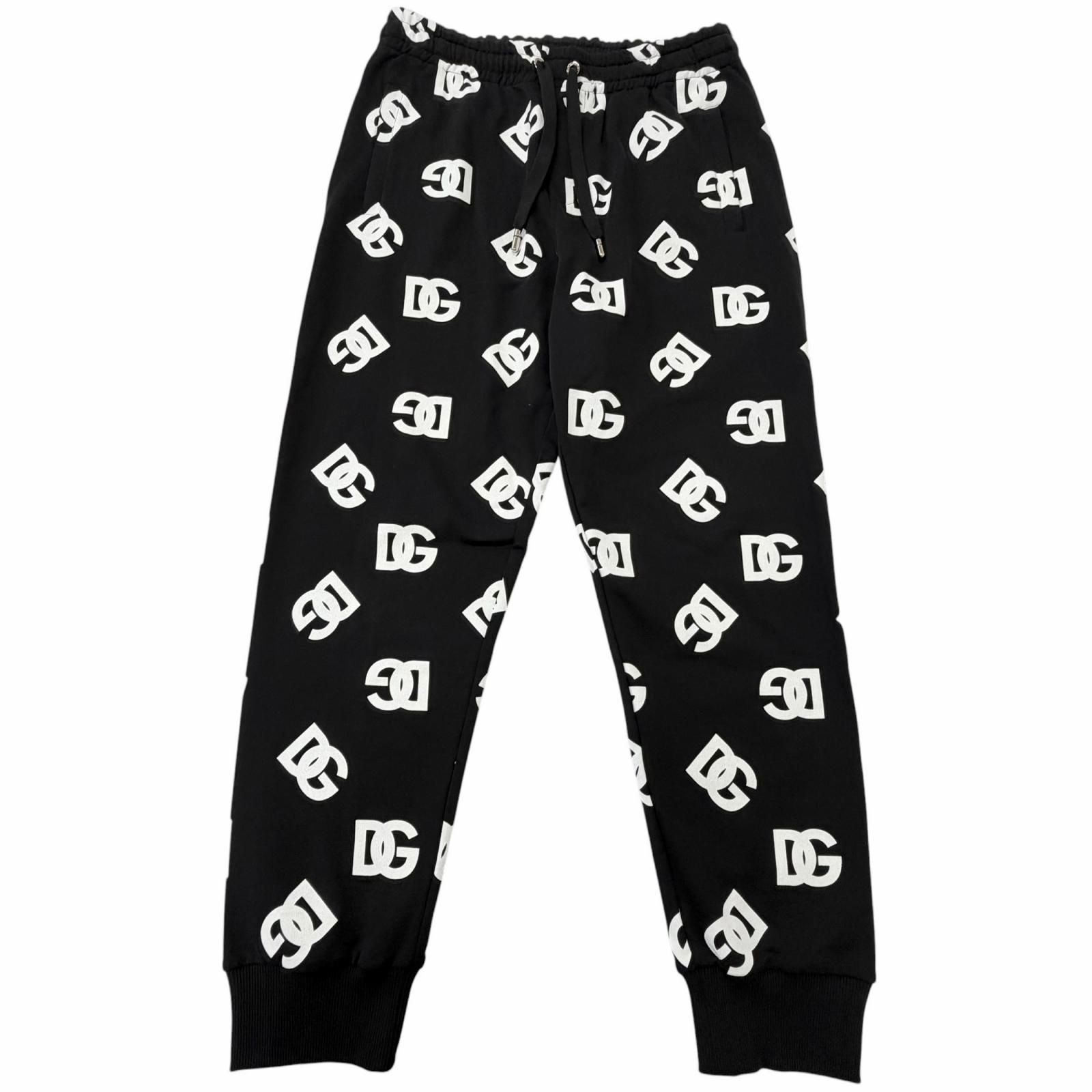 Dolce & Gabbana DG Logo Print Black Tag Sweatshirt Pants 50