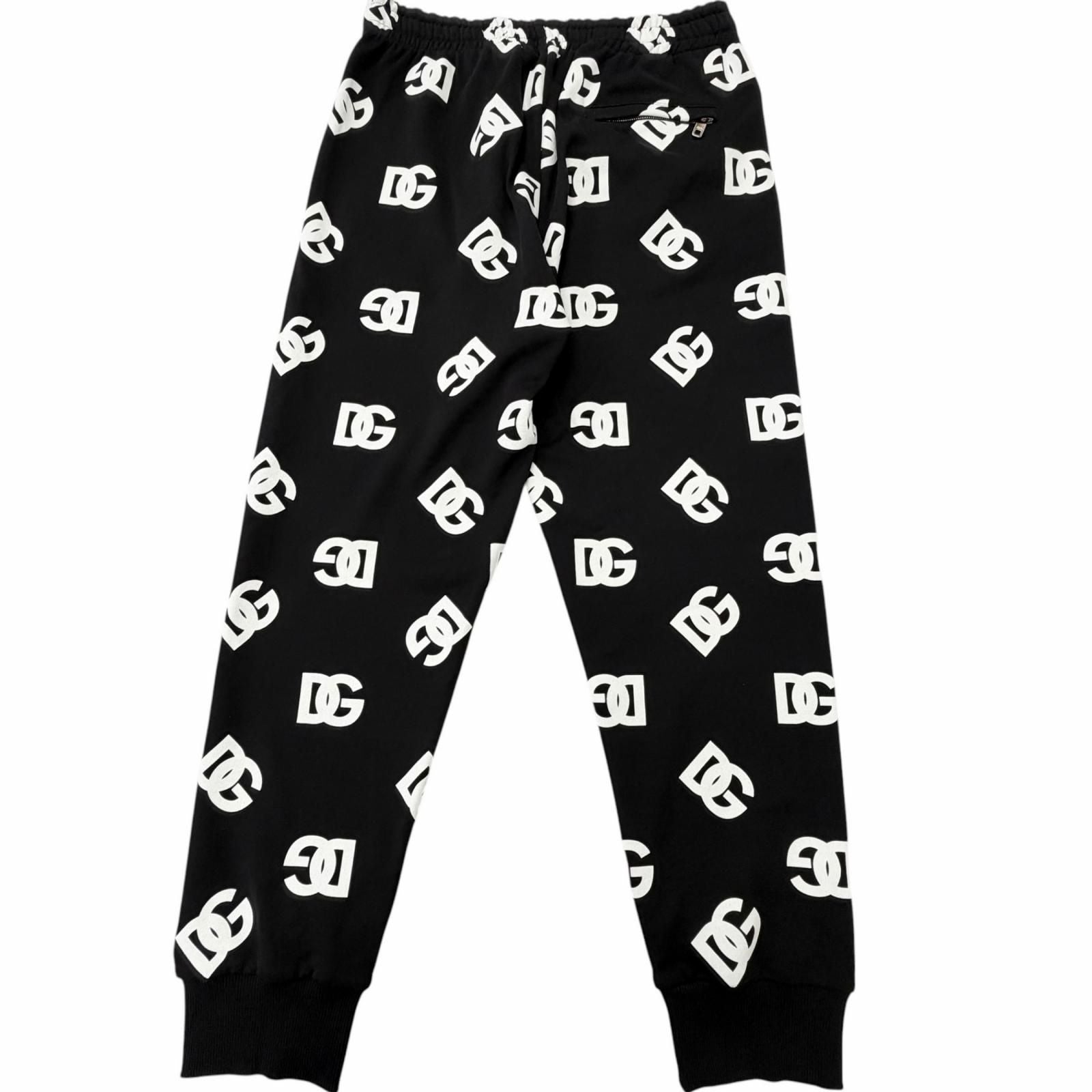 Dolce & Gabbana DG Logo Print Black Tag Sweatshirt Pants 50 — view 2