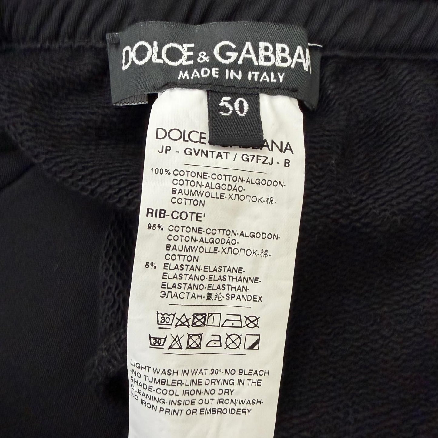 Dolce & Gabbana DG Logo Print Black Tag Sweatshirt Pants 50 — view 5