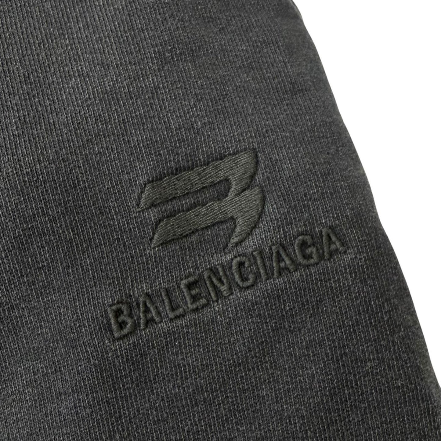 Balenciaga Washed Logo Embroidery Sweatshirt Pants Black XS — view 5