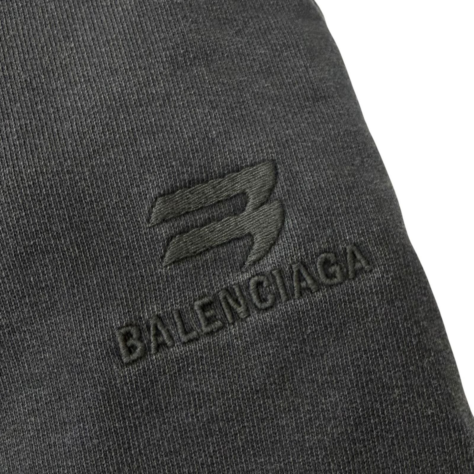 Balenciaga Washed Logo Embroidery Sweatshirt Pants Black XS — view 5