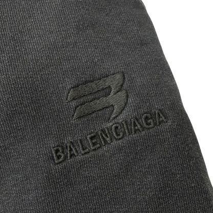 Balenciaga Washed Logo Embroidery Sweatshirt Pants Black XS — view 5