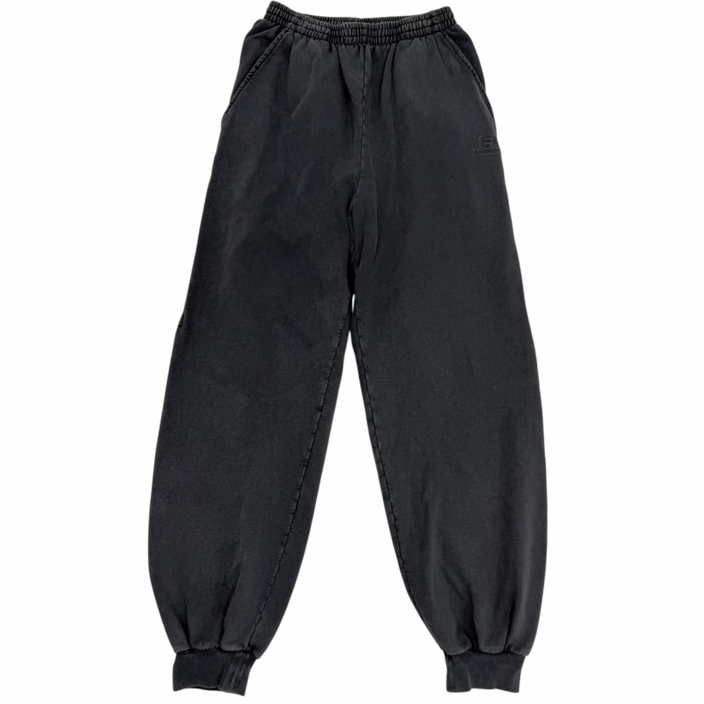 Balenciaga Washed Logo Embroidery Sweatshirt Pants Black XS