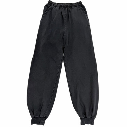Balenciaga Washed Logo Embroidery Sweatshirt Pants Black XS