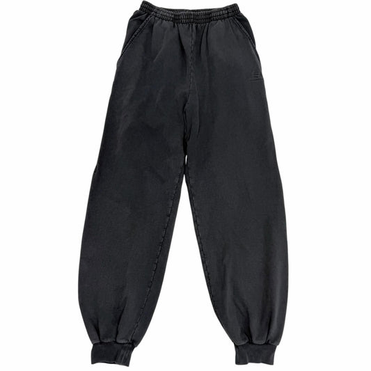 Balenciaga Washed Logo Embroidery Sweatshirt Pants Black XS
