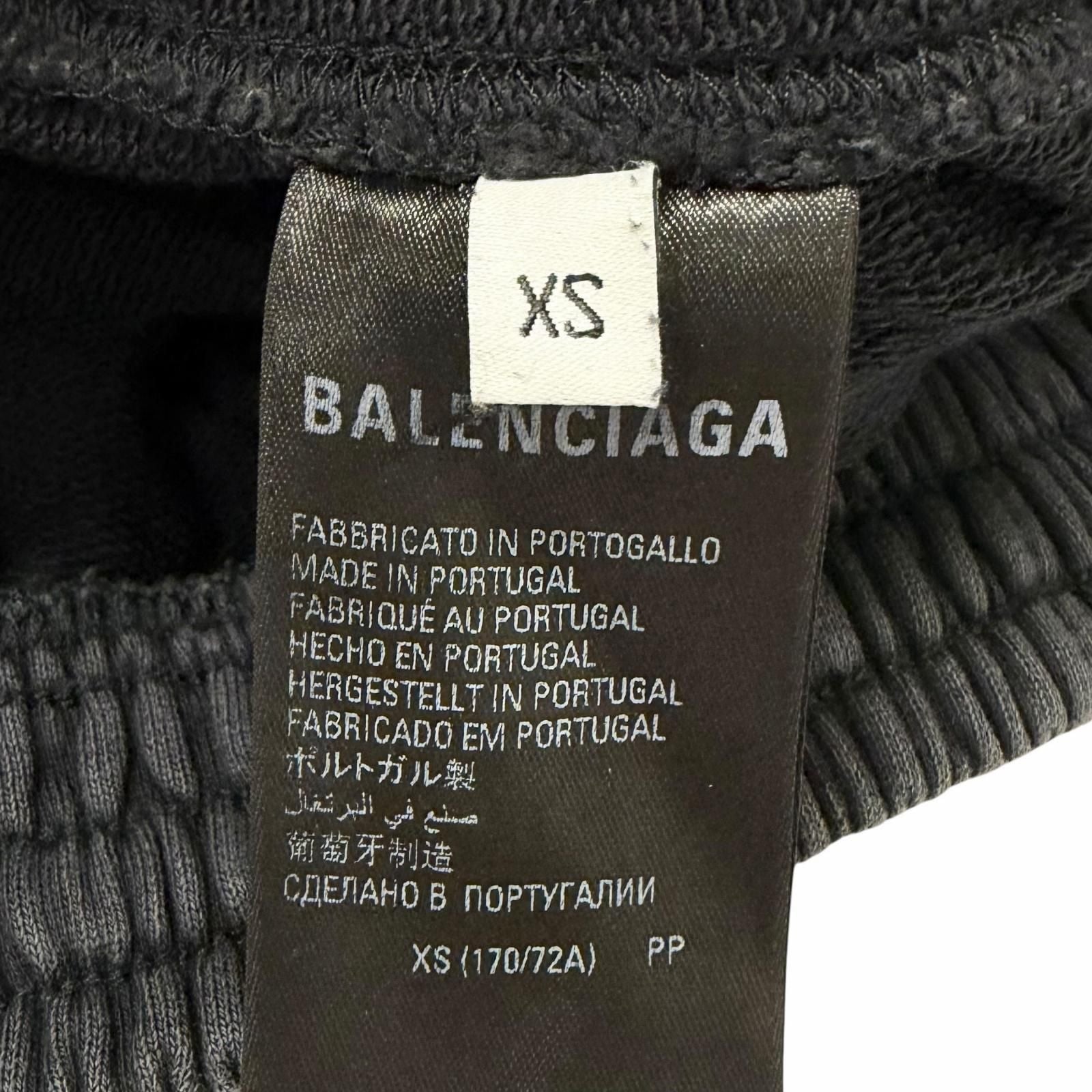 Balenciaga Washed Logo Embroidery Sweatshirt Pants Black XS — view 7
