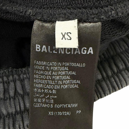 Balenciaga Washed Logo Embroidery Sweatshirt Pants Black XS — view 7