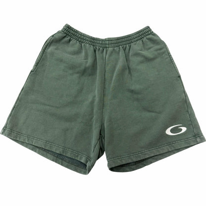 Balenciaga Embroidered Washed Sweatshirt Shorts Green XS