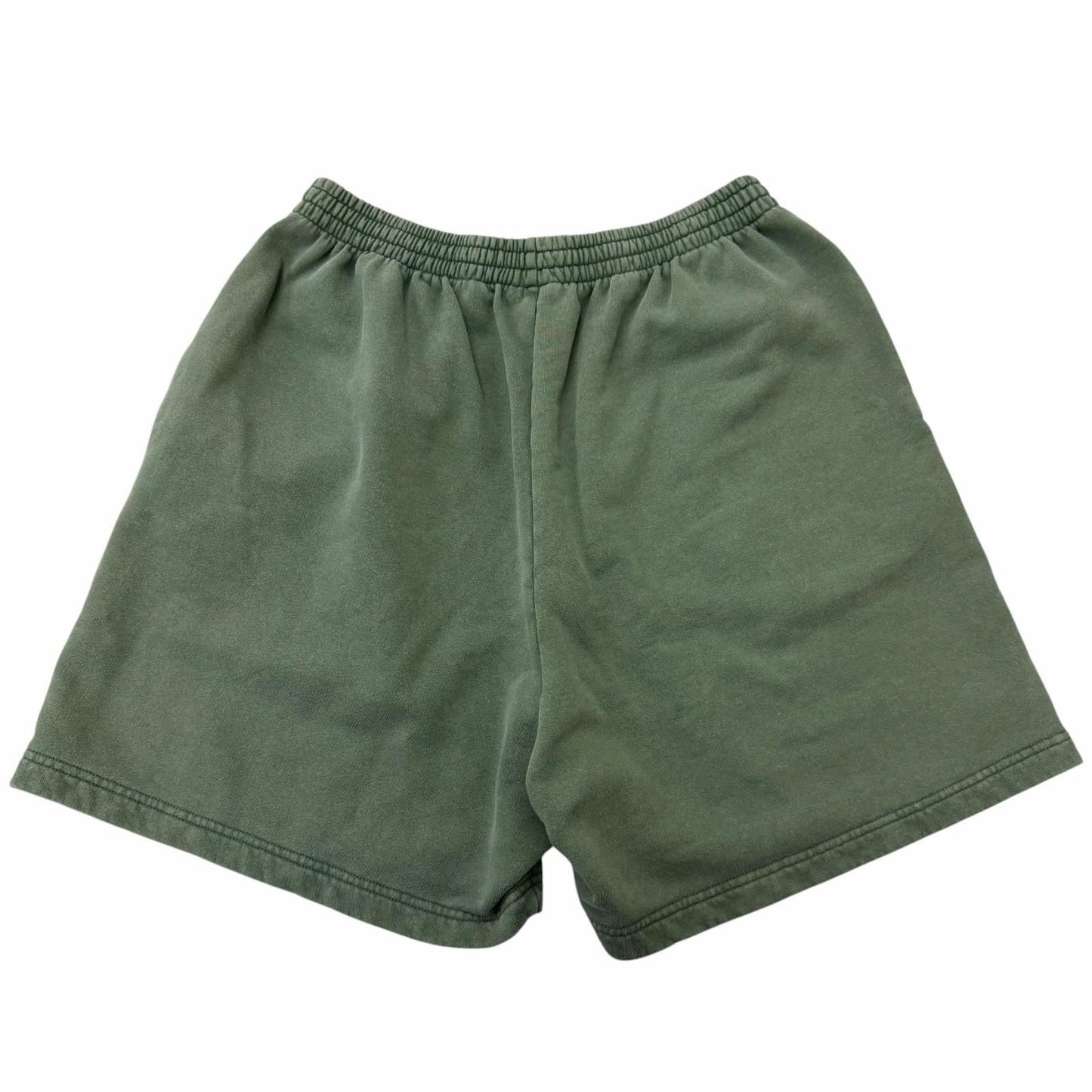 Balenciaga Embroidered Washed Sweatshirt Shorts Green XS — view 2