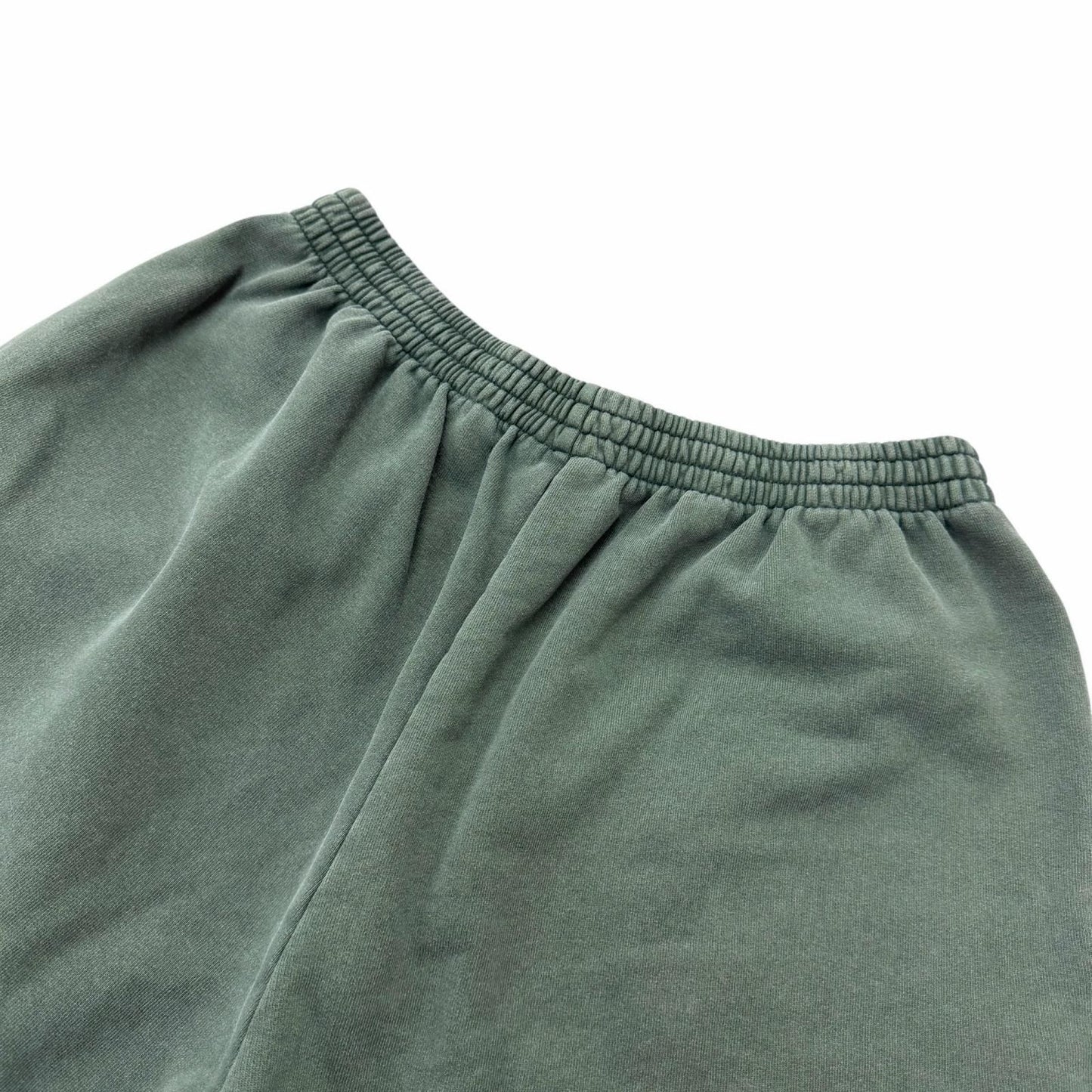 Balenciaga Embroidered Washed Sweatshirt Shorts Green XS — view 4