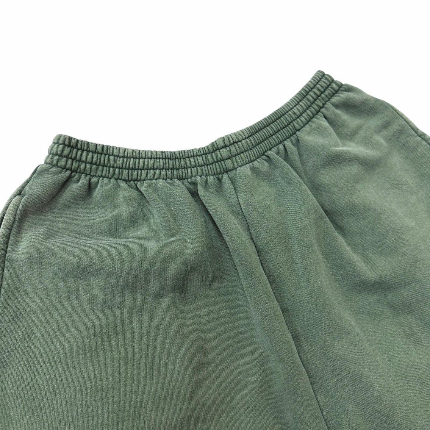 Balenciaga Embroidered Washed Sweatshirt Shorts Green XS — view 3