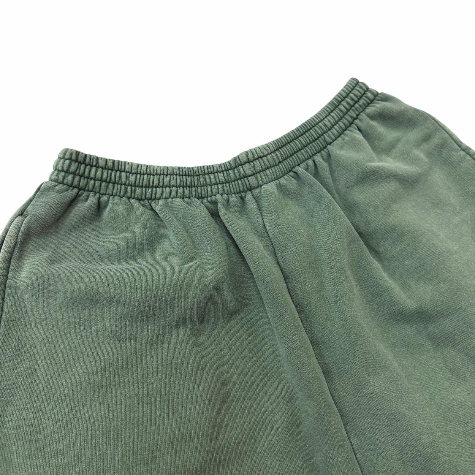 Balenciaga Embroidered Washed Sweatshirt Shorts Green XS — view 3