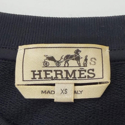 Hermes Odyssey Motif Lambskin Patch Sweatshirt Shirt Navy XS — view 5