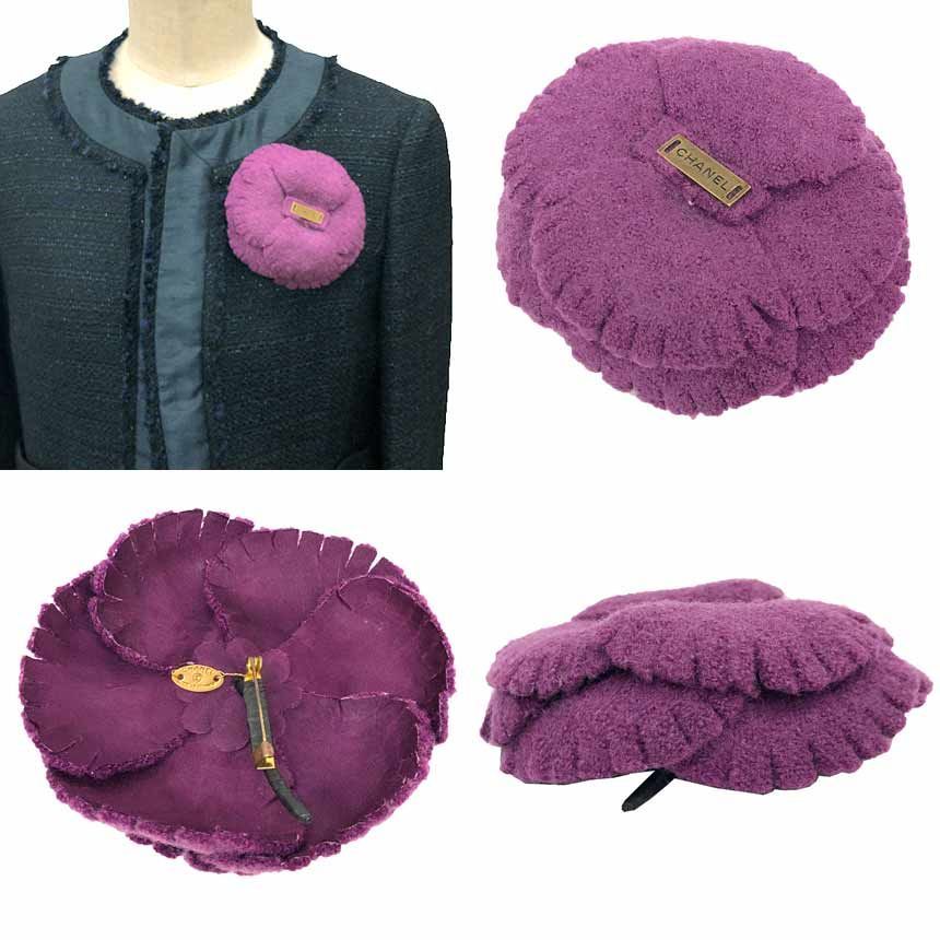 Chanel Camellia Brooch Corsage Flower Purple — view 2