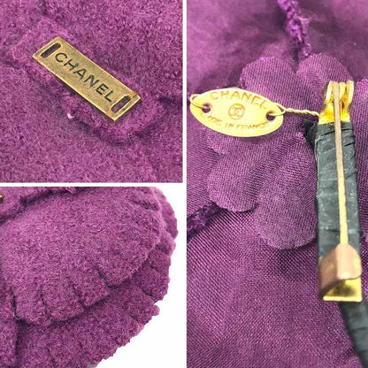 Chanel Camellia Brooch Corsage Flower Purple — view 3