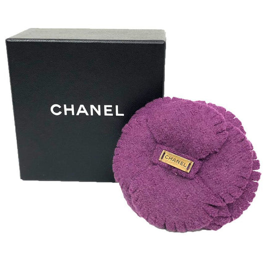 Chanel Camellia Brooch Corsage Flower Purple