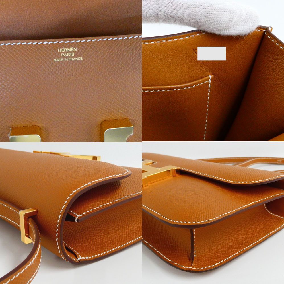 Hermes Constance Elan Miroir Epsom Gold Shoulder — view 9