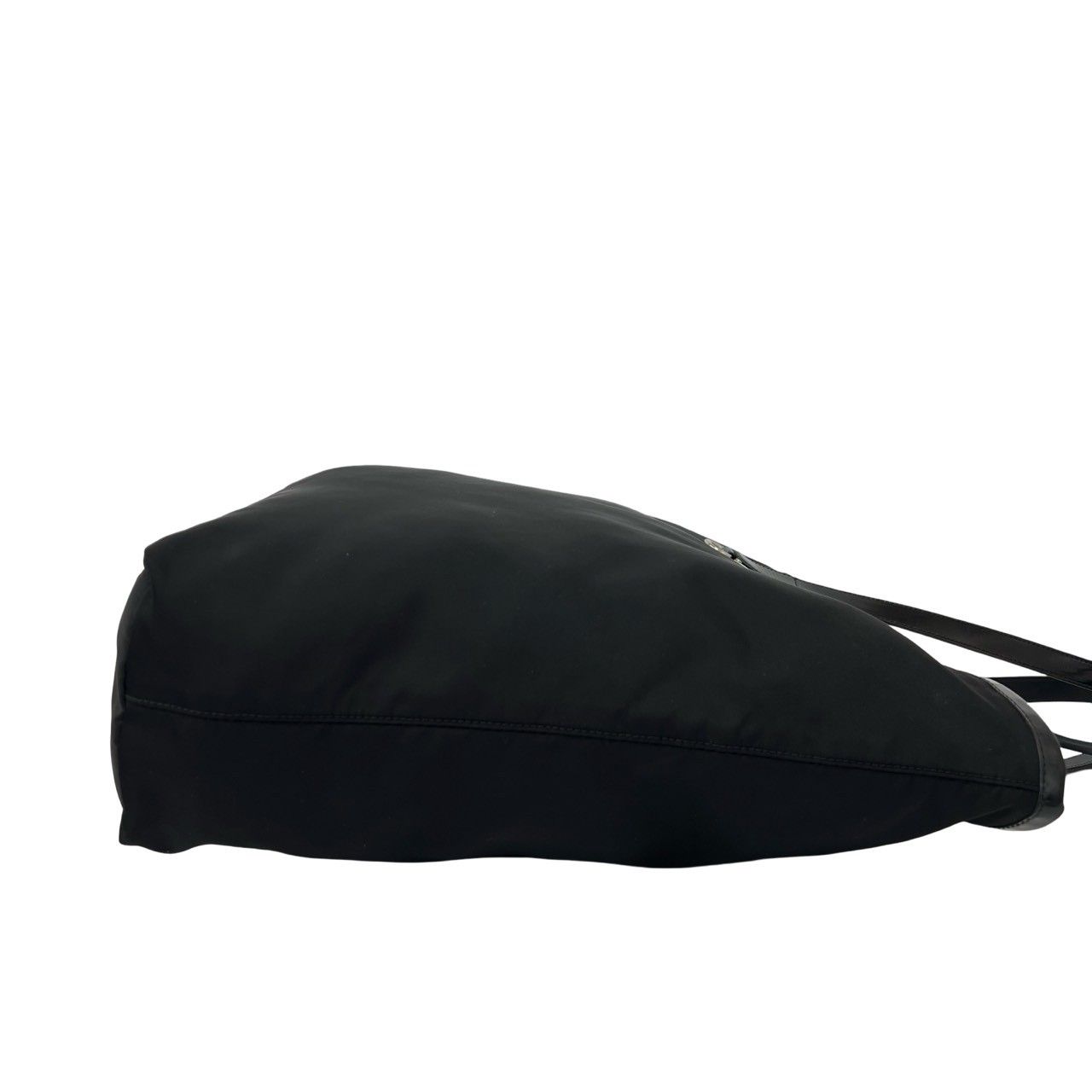 Prada Nylon Leather Tote Business Black — view 6