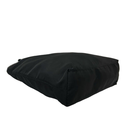 Prada Nylon Leather Tote Business Black — view 7