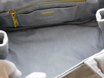 Prada Canapa Nube Handbag Gray Canvas — view 4