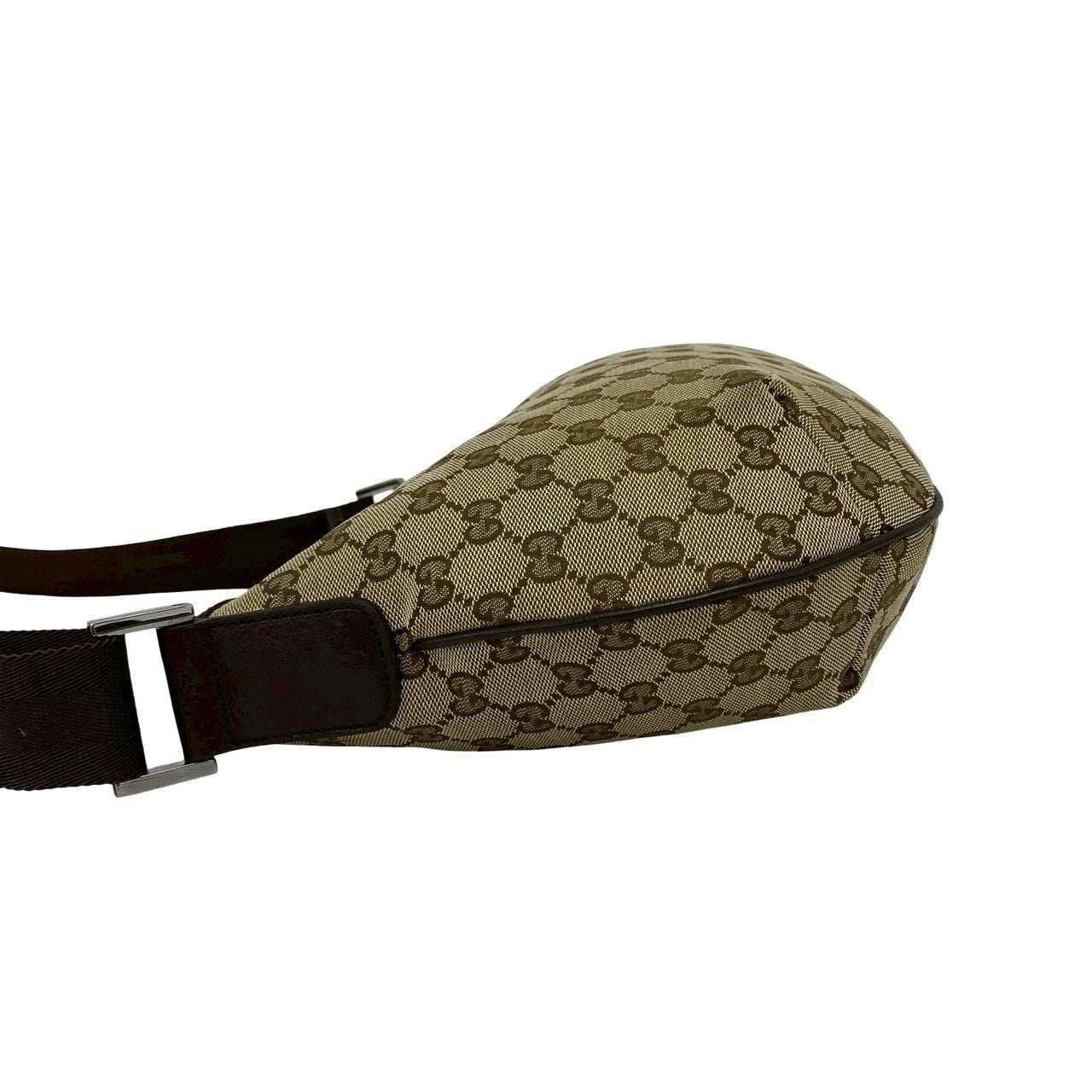 Gucci GG Canvas Logo Shoulder Bag Pochette Crossbody Cross Brown — view 5