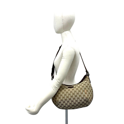 Gucci GG Canvas Logo Shoulder Bag Pochette Crossbody Cross Brown — view 2