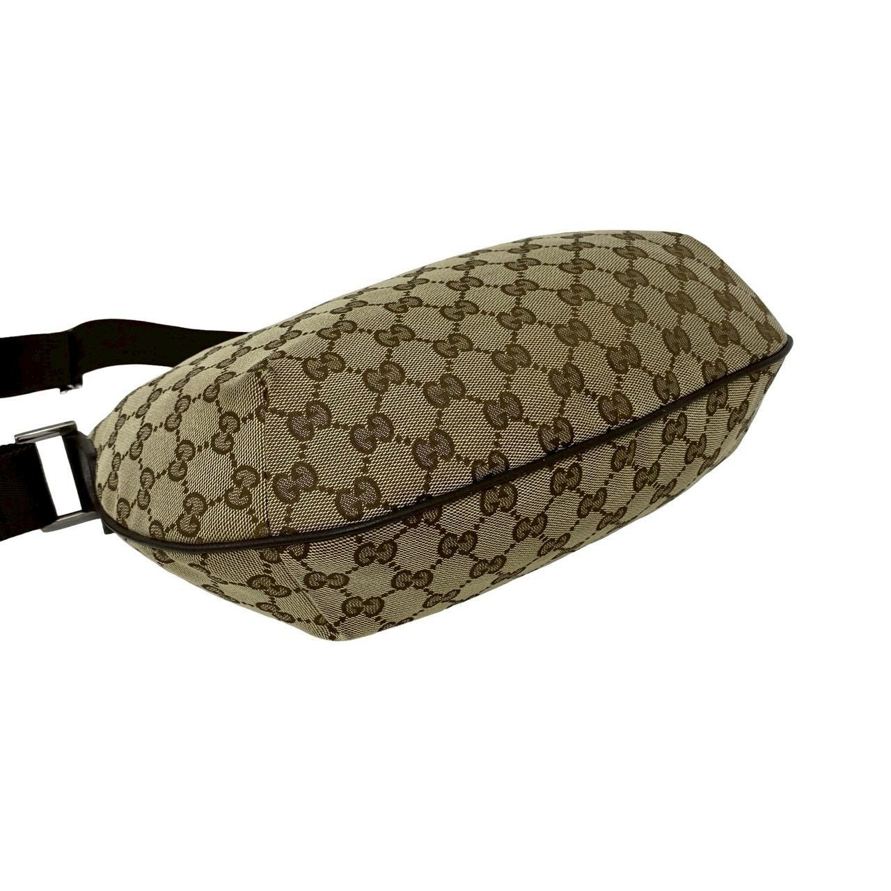 Gucci GG Canvas Logo Shoulder Bag Pochette Crossbody Cross Brown — view 7