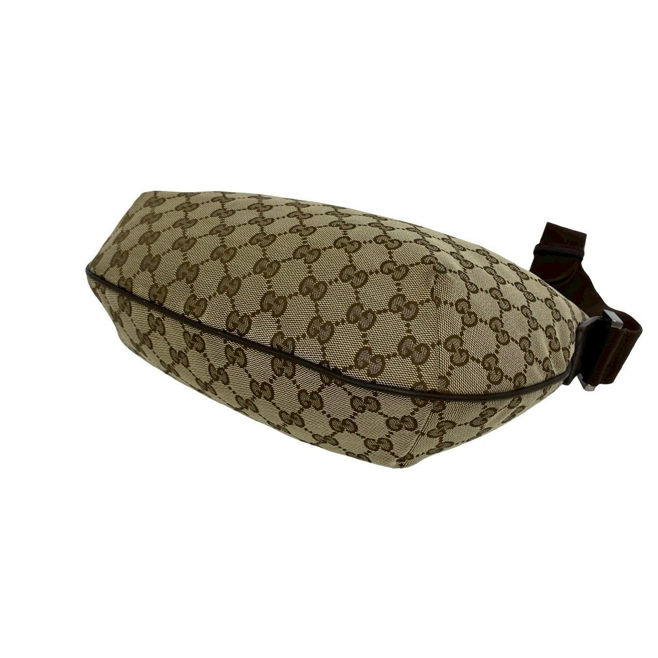 Gucci GG Canvas Logo Shoulder Bag Pochette Crossbody Cross Brown — view 8