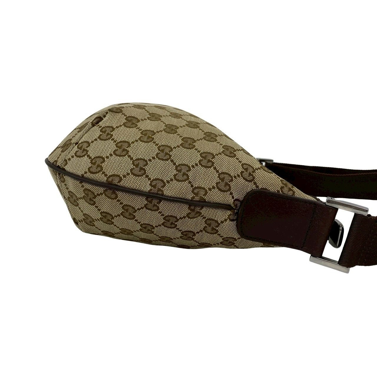 Gucci GG Canvas Logo Shoulder Bag Pochette Crossbody Cross Brown — view 6