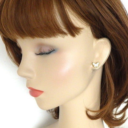 Van Cleef & Arpels Earrings Sweet Alhambra Papillon White Shell 18k Yellow Gold — view 6