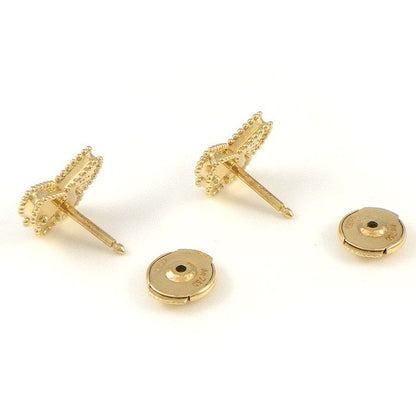 Van Cleef & Arpels Earrings Sweet Alhambra Papillon White Shell 18k Yellow Gold — view 2