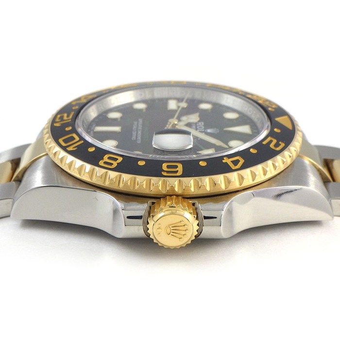 Rolex Watch GMT Master II Roulett Black Dial Date Luminous Hands Index Rotating — view 2