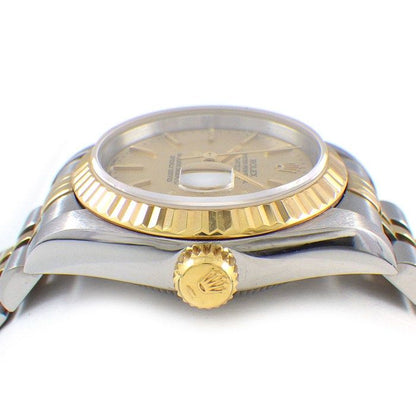 Rolex Watch Datejust T Number Champagne Gold Dial Date 18k Yellow SS Automatic — view 2
