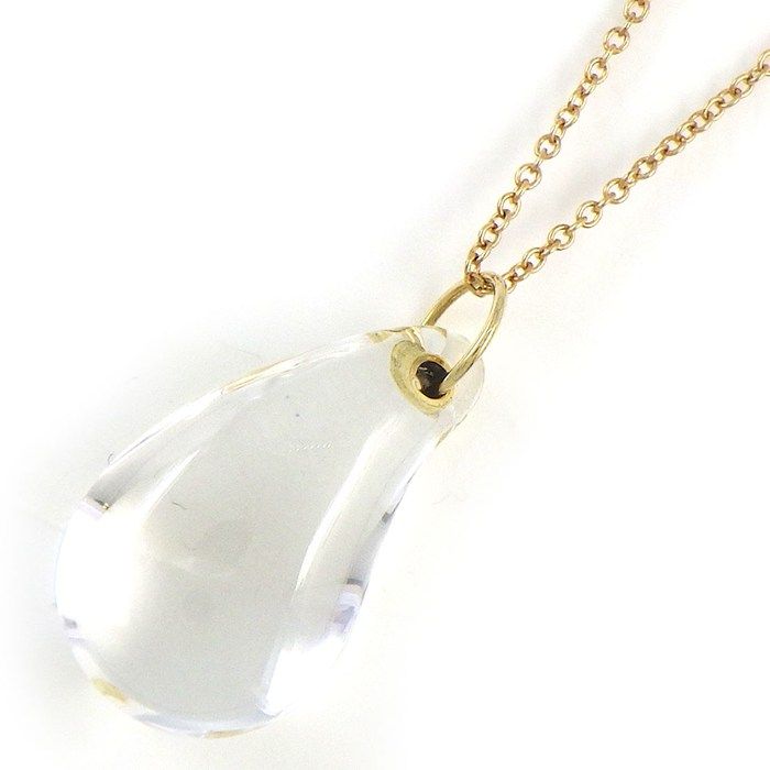 Tiffany & Co Necklace Teardrop Rock Crystal 18k Yellow Gold — view 2