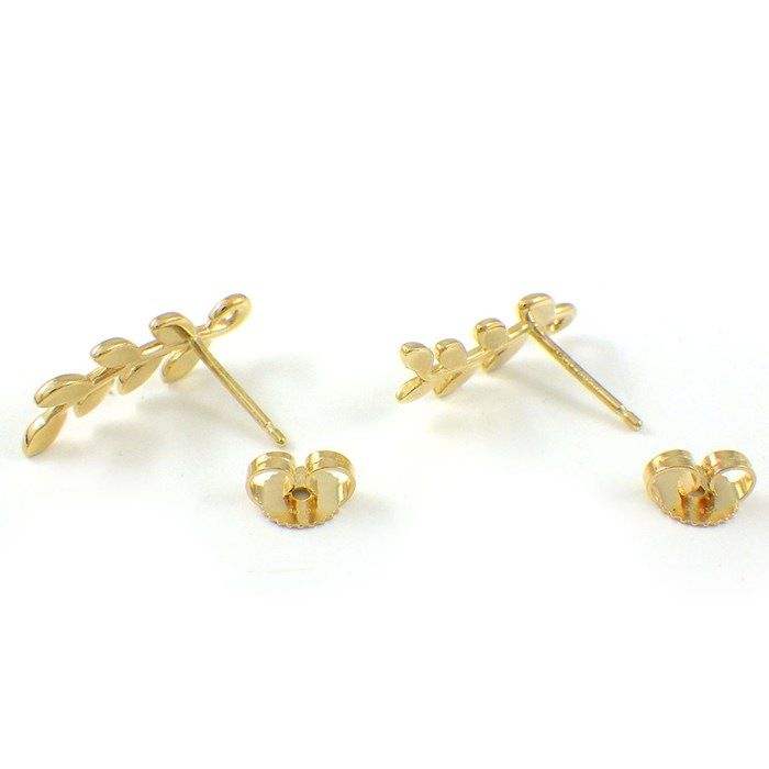 Tiffany & Co Earrings Olive Leaf Clima 18k Yellow Gold — view 2