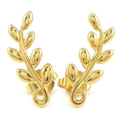 Tiffany & Co Earrings Olive Leaf Clima 18k Yellow Gold