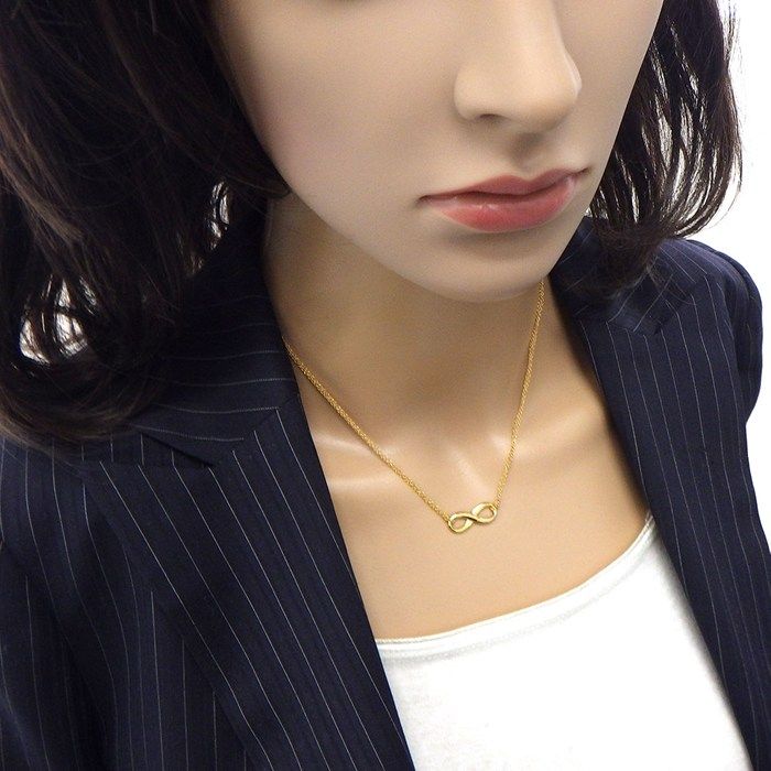 Tiffany & Co Necklace Infinity Double Chain 18k Yellow Gold — view 6