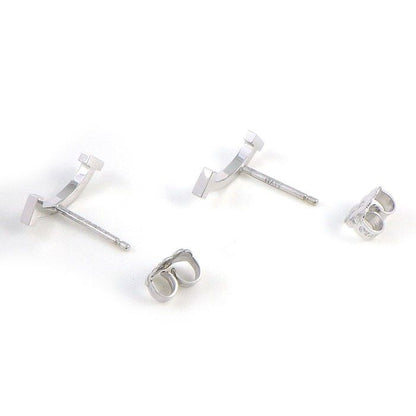 Tiffany & Co Earrings T Smile Mini Micro 18k White Gold — view 2