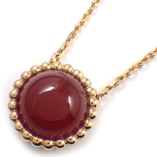 Van Cleef & Arpels Necklace Perlee Couleur Cabochon Cut Carnelian 18k Pink Gold