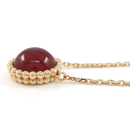 Van Cleef & Arpels Necklace Perlee Couleur Cabochon Cut Carnelian 18k Pink Gold — view 3