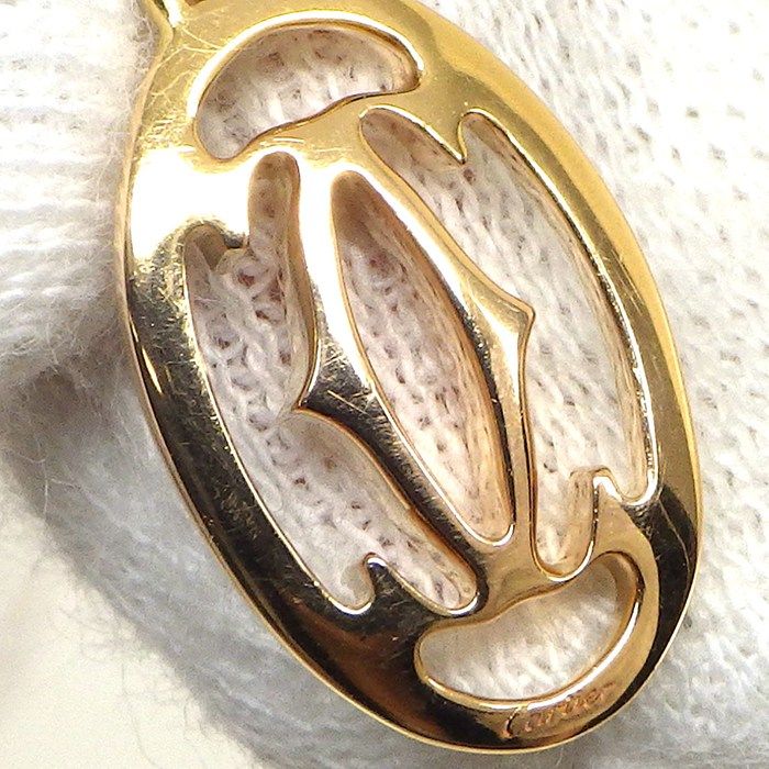 Cartier Necklace Logo Double Diamond 18k Pink Gold — view 7