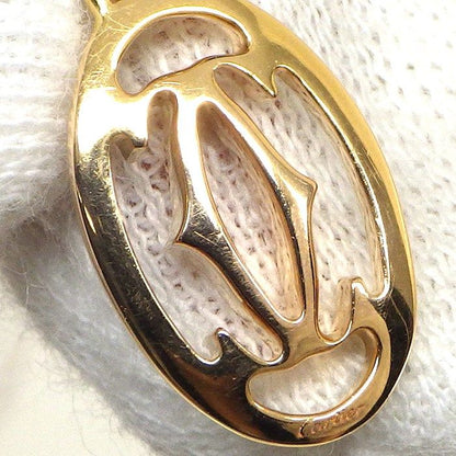 Cartier Necklace Logo Double Diamond 18k Pink Gold — view 7