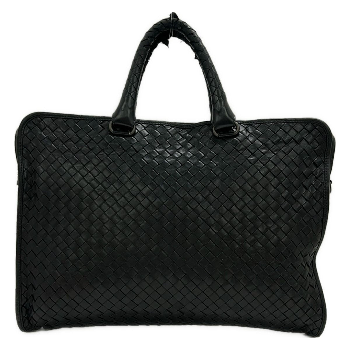 Bottega Veneta Business Bag Intrecciato Black No Lock Leather — view 3
