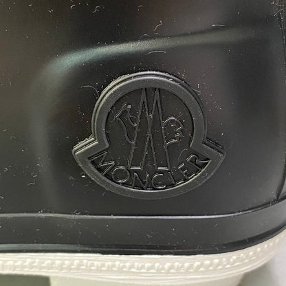 Moncler Belted Embossed Logo Rain Shoes Boots 36 Black White — view 9